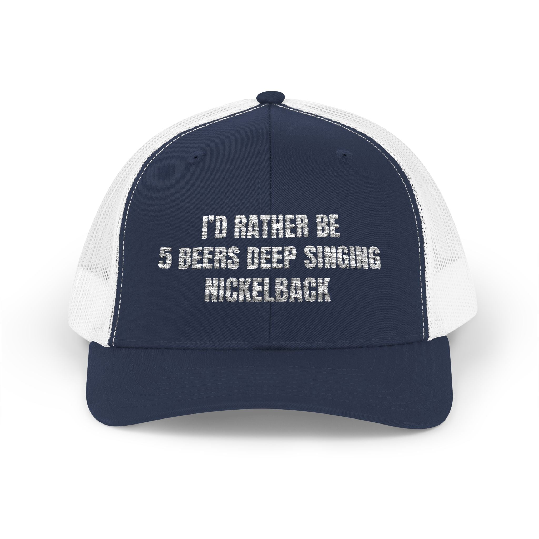 5 beers deep trucker hat